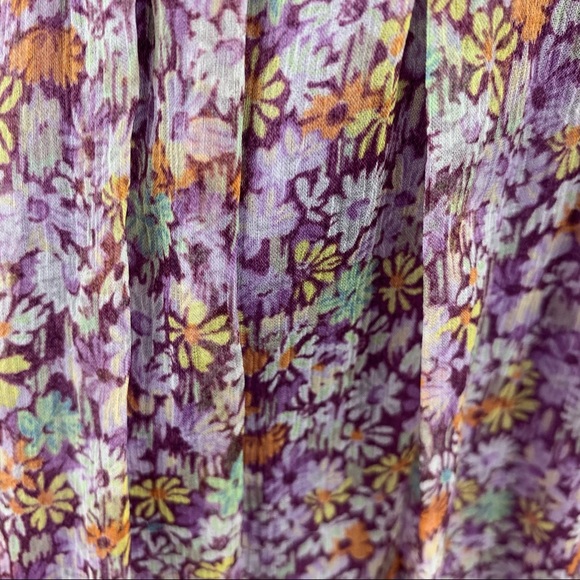 Decode 1.8 Lavendar Floral Print Spaghetti Strap 100% Silk Dress - Picture 7 of 15